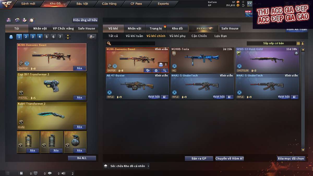 shop acc cf uy tin gia re